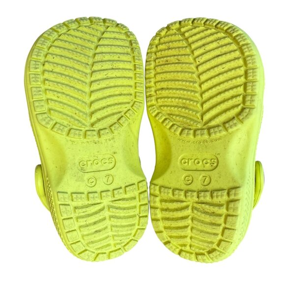 Crocs Littles Clogs Bright Yellow Toddler Infant Baby Size 7 - Picture 6 of 6